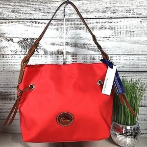 Dooney & Bourke Vibrant Red Shoulder Bag Nylon Summer Purse